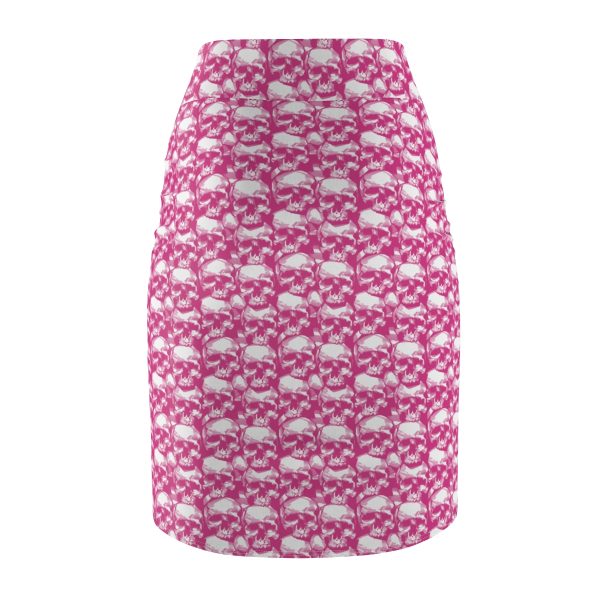 Pencil Skirt with pink skulls pattern - Image 5