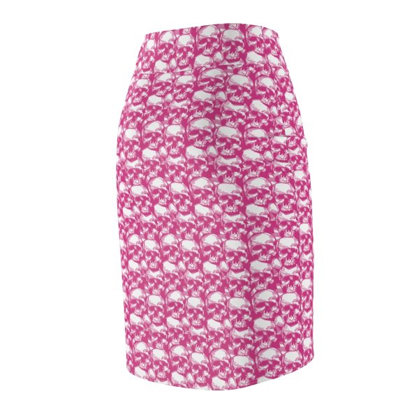 Pencil Skirt with pink skulls pattern - Image 7