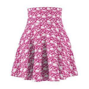 Skater Skirt with pink skulls pattern