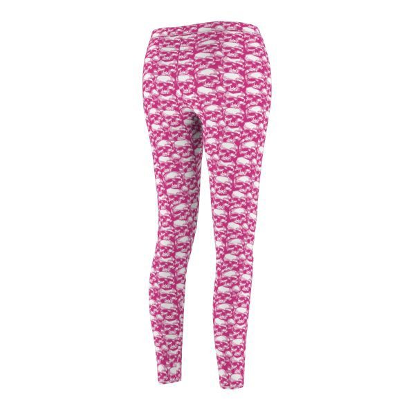 Punkrock women's Casual Leggings with pink skulls pattern - Image 5