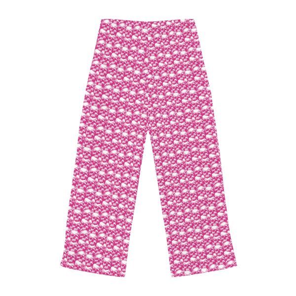 Women's Pajama Pants with romantic pink skulls - Image 4