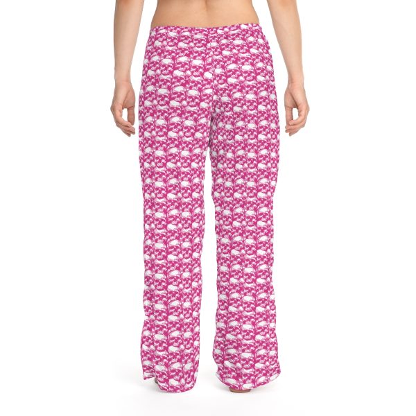 Women's Pajama Pants with romantic pink skulls - Image 5