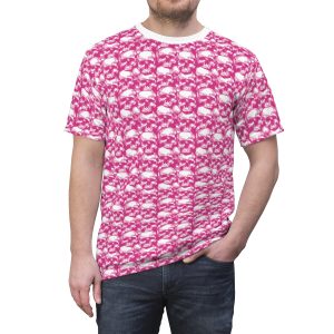 Rebel t-shirts with pink skulls for romantic guys and sensitive girls