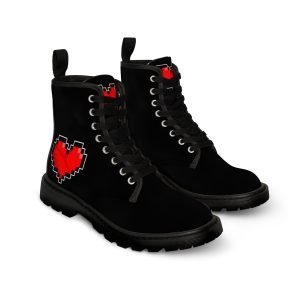 Red Pixel Heart Boots