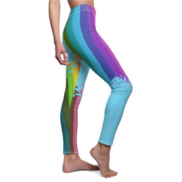 Geeks women's Casual Leggings with pixel evolution to voxel