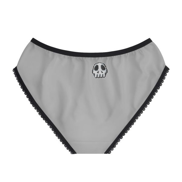 Funny Pixel Skull Panties with Black Lace Borders - Image 3