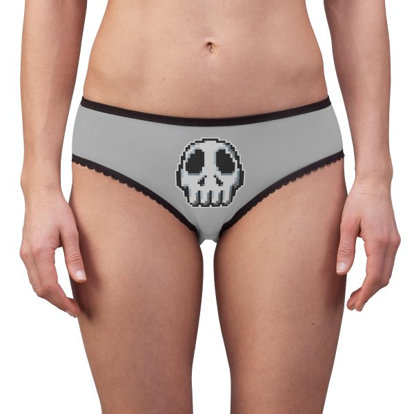 Funny Pixel Skull Panties with Black Lace Borders - Image 4