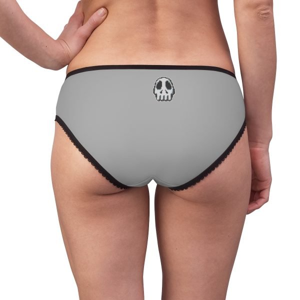Funny Pixel Skull Panties with Black Lace Borders - Image 5