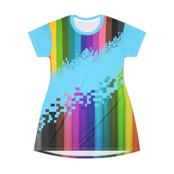 Pixel and Voxel Art Rainbow Mini Dress - Image 2