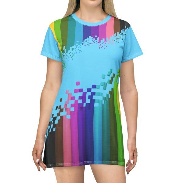 Pixel and Voxel Art Rainbow Mini Dress