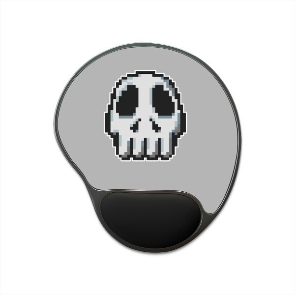 Ergonomic Mouse Pad with a Funny Big Pixel Art Skull - Image 2