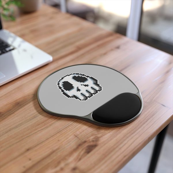 Ergonomic Mouse Pad with a Funny Big Pixel Art Skull - Image 3