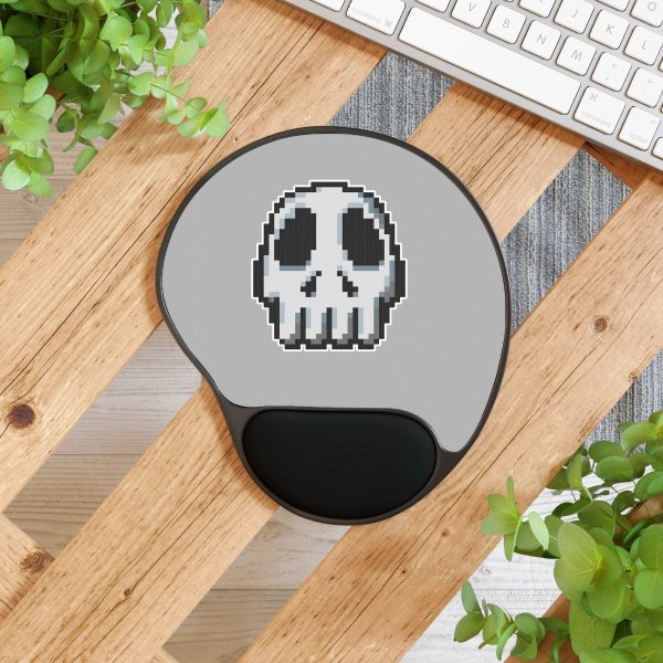 Ergonomic Mouse Pad with a Funny Big Pixel Art Skull - Image 4