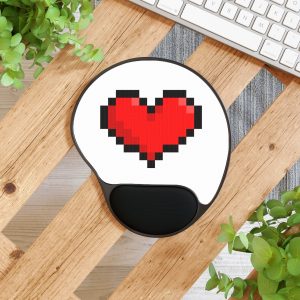 Ergonomic Mouse Pad with a Big Pixel Heart