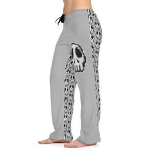 Easy fit Retrogaming-Inspired Skull Pattern Pajama Pants