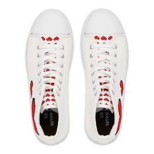 Pixel Heart High-Top Sneakers