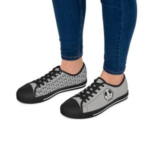 Pixel Skull Pattern Sneakers - retro charm