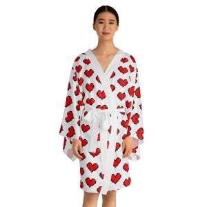 Pixel Heart Kimono for retro game lovers