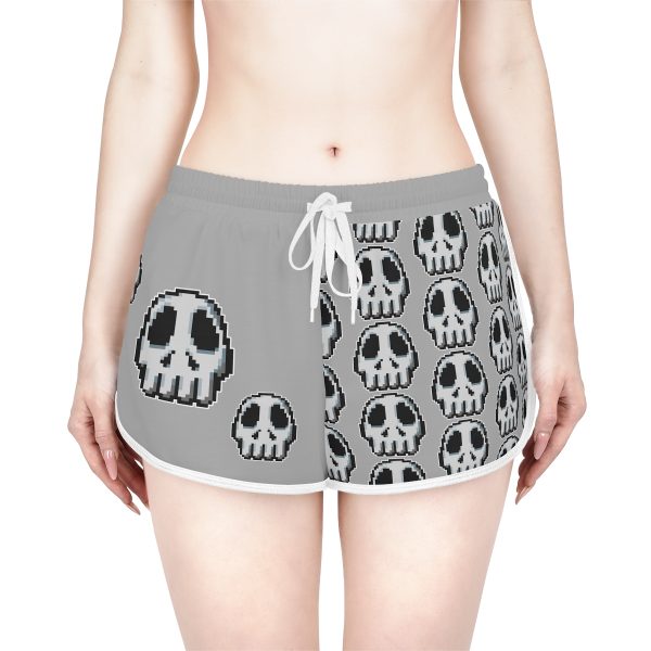 Retro Gaming-Inspired Funny Pixel Art Skull Shorts - Image 17