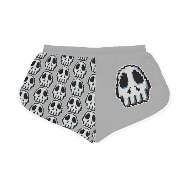 Retro Gaming-Inspired Funny Pixel Art Skull Shorts - Image 2