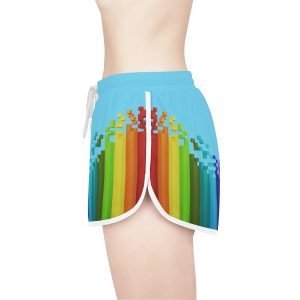 Comfortable Shorts with 16-Color Rainbow Pixel and Voxel Art