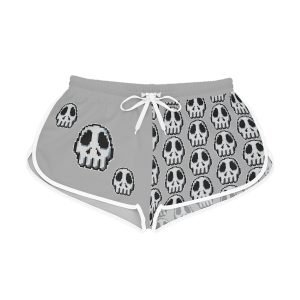 Retro Gaming-Inspired Funny Pixel Art Skull Shorts