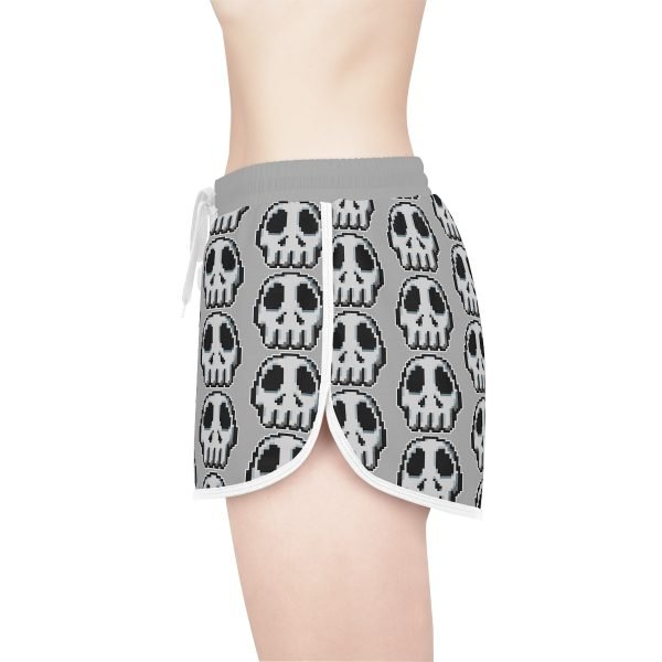 Retro Gaming-Inspired Funny Pixel Art Skull Shorts - Image 6