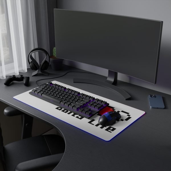 RGB-Lit Mouse Mat with Pixel Art Video Game Life Bar - Image 9