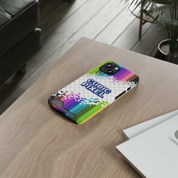 Pixel and voxel art iPhone Case With Card Holder - Image 5