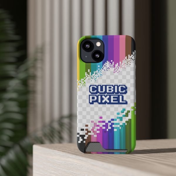 Pixel and voxel art iPhone Case With Card Holder