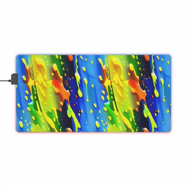 Dripping Paint Splatter RGB Gaming Mouse Pad - artistry meets precision