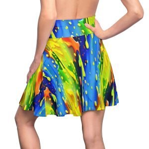 Splash Paint Skater Skirt - Where Art and Fashion Converge