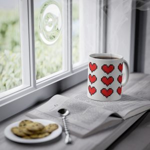 Pixel Heart Ceramic Mug