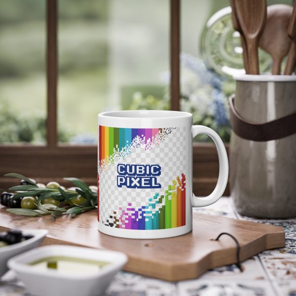 Pixel and voxel art Ceramic Mug for your nerdy coffee break