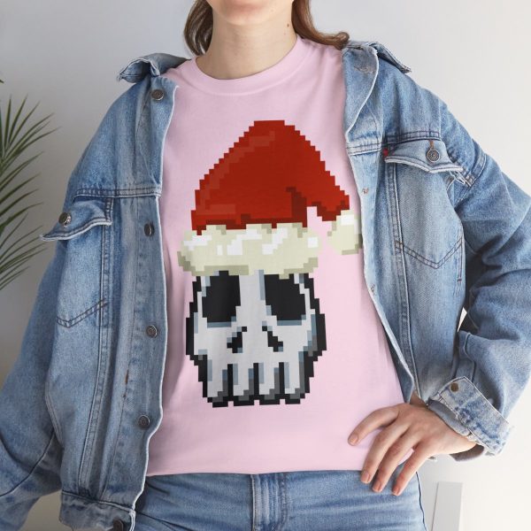 Pixel Art Santa Skull T-Shirt - Image 7