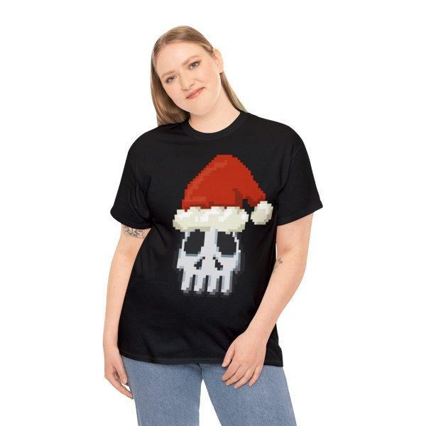 Pixel Art Santa Skull T-Shirt - Image 3