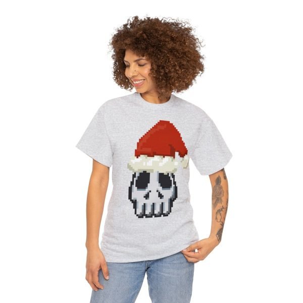 Pixel Art Santa Skull T-Shirt - Image 2