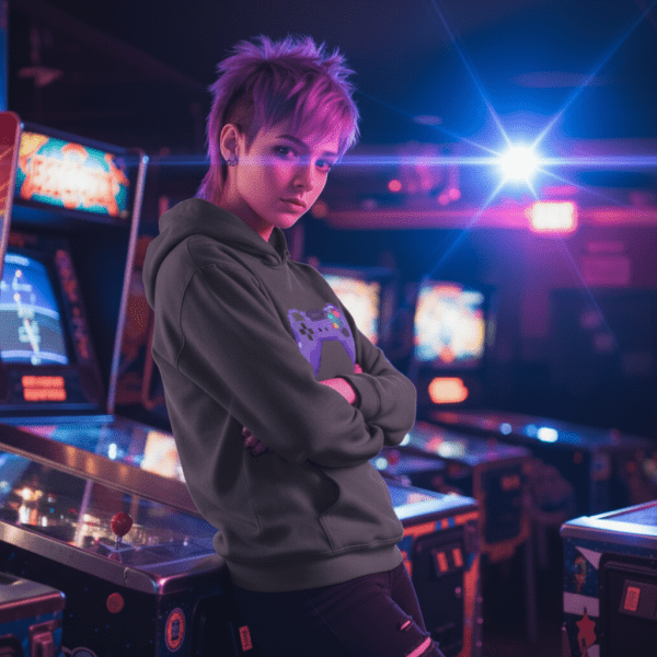 Purple Joypad Pixel Art Hoodie