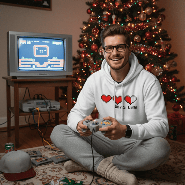 Hearts Pixel Art Life Bar Hoodie - Image 2