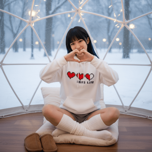 Hearts Pixel Art Life Bar Hoodie - Image 3